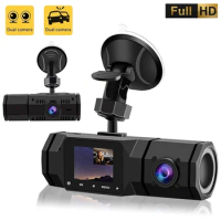 Dual Dash Cam Black Box 1080P HD Front and Interior Dual Dash Cameras IR Night Vision Car Taxi Loop-Recording car accessories