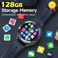 large memory 128GB 4G lte Smart Watch with Android 11 Men Smartwatch Dual Chip HD Camera Support 4g SIM Card GPS WiFi clock