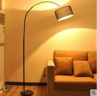 110v LED落地燈時尚釣魚客廳臥室書房創意麻將遙控北歐 艾家生活館 LX