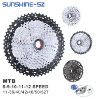SUNSHINE Mountain Bike 8 9 10 11 12 Speed Cassette Velocidade Bicycle MTB Freewheel Sprocket 36T 40T 42T 46T 50T 52T for SHIMANO