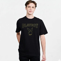 เสื้อยืดผู้ชาย คอลเลคชั่น PLAYBOY CLUB  รุ่น  P1MT254TB030BK สี ดำ