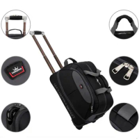Cavans Trolley Bag With Wheels Men And Women Large-Capacity Expandable Luggage Bag Foldable Hand Travel Bag Free Shipping