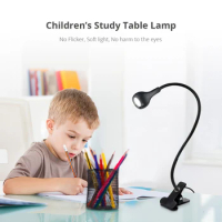 Clip on Desk Lamp 360°Flexible Reading Table Light Eye-Caring USB Clamp Books Night Light Study Read Light Bedside Table Lamp