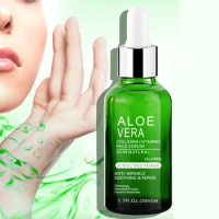 50ml Aloe Vera Face Serum Moisturizing Repairing Skin Essence Snail Whitening Anti Wrinkle Lavender Pore Defense Smooth Hydrate