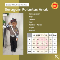 Seragam/Baju Karnaval Profesi Anak TK Polantas