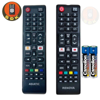 Điều khiển Tivi ASIATIC và RENOVA nút FPTplay, Kèm Pin, Remote TV  ASIATIC-RENOVA.
