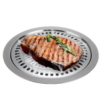 BBQ Smokeless Barbecue Grill Pan Household Non-Stick Gas Stove Plate Electric Stove Baking Tray BBQ Grill Barbecue Tools Outdoor