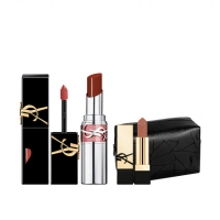 【YSL】官方直營 奢華誘光唇膏2入組(水唇膏新品+奢華印記鎖心光唇釉)