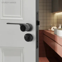 Aluminum Alloy Magnetic Door Lock Modern High Quality Bedroom Door Locks Indoor Silent Security Lockset Home Hardware