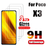 3Pcs Tempered Glass For Xiaomi Poco X3 X4 X5 F3 F4 M4 M5S GT Pro 5G Screen Protector