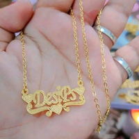 Kalung Costum Nama Sendiri / Kalung Ukir Nama Sendiri