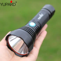 YUPARD SST 40 LED high power Lighting Hiking Flashlight searchlight Tactics Flashlight USB rechargeable camping Flashlight