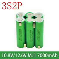 18650 MJ1 1S3P 2S1P 3S2P 4S2P 5S2P 3.7V 8.4V 10.8V 16.8V 18V 3500mAh 7000mAh untuk bateri pemutar sk