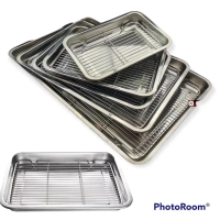 Nampan cooling rack stainless peniris makanan ukuran JUMBO / wadah saringan minyak / alat tirisan mi