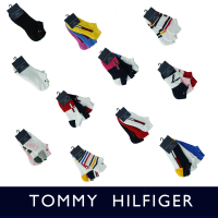 【Tommy Hilfiger】TOMMY 經典LOGO短襪三件組-女款-混色組合(平輸品)