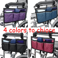 1PCS Electric Scooter Wheelchair Armrest Side Storage Bag Seat Portable Pocket Armrest Storage Bag Folding Chair Organizer