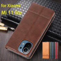 Deluxe Magnetic Adsorption Leather Fitted Case for Xiaomi Mi 11 lite 5G NE / Mi 11 lite Flip Cover Capa Fundas Coque