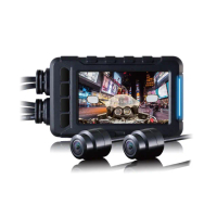 【Polaroid 寶麗萊】含安裝 MS279WG 新小蜂鷹 機車夜視雙鏡頭行車記錄器含GPS天線-快(附32G卡 行車紀錄器)