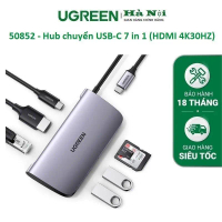 [CHÍNH HÃNG] Bộ chia cổng, Hub USB typeC, USB-C to HDMI/ Hub USB 3.0/ SD/TF/Lan Gigabit/ PD 100W Ugr