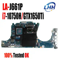 For HP LA-J661P Motherboard With I7-10750HQ GTX1650Ti MB System Board GPC54