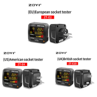 ZOYI ZT-E4 Digital Smart Socket Tester Voltage Test Socket Detector Ground Zero Line Phase Check Rcd NCV test