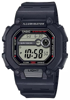 Casio Casio Illuminator - Jam Tangan Pria - Black - Resin Strap - W-737H-1AVDF