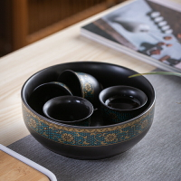 茶洗大號特大日式禪意家用黑陶瓷放洗茶杯的器皿茶盆建水茶盂水盂