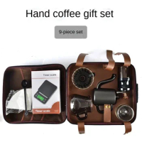 Outdoor Hand Brew Coffee Maker Set Travel Coffee Maker with Storage Bag Filter Cup Pour-Over Coffee Kettle Combination
