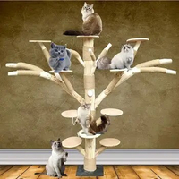 Large Cat Tree and Cat Climbing Frame, Wear-Resistant Log, Healthy Climbing Tree, Jumping Platform