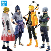 20cm Bandai Naruto Anime Figure Shippuden Uchiha Sasuke Hatake Kakashi Namikaze Minato Action Figure Collection Model Toys Gifts