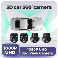 360° Car Camera Panoramic Surround View 1080P AHD Right+Left+Front+ Rear View Camera System For Android Auto Radio Night Vision