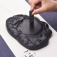硯台 俞唐澄泥硯帶蓋硯台墨海墨碟原石 天然多功能四大名硯墨磨文房四寶硯台學生初學入門書法硯台墨池國畫用品 【CM5956】