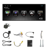 1Din Android 10.0 Car Android Multimedia Player Radio 6.9Inch Screen Bluetooth Mirrorlink WIFI GPS Navigation MP5