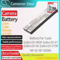 CameronSino Battery for Casio Exilim EX-V8SR Exilim EX-V7 Exilim EX-V8 Exilim EX-V7SR fits Casio NP-50 NP-50DBA camera battery