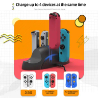 6 in 1 Charging Dock DC5V/2A Charger Dock Station Charger Station Stand for Nintendo Switch Pro for Nintendo Switch Joy-con