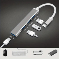 4 Ports USB Hub 3.0 Extender Type C to USB 3.0 Splitter for PC Laptops Accessories OTG Multi Docking Station for Apple Huawei