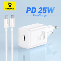 Baseus USB C Charger 25W Support Type C PD Fast Charging Portable Phone Charger For iPhone 15 14 13 Pro Max Samsung S22 Tablet