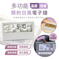 【FJ】日系簡約溫濕度計電子鐘CL3(家庭必備)