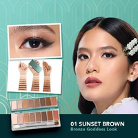 Wardah Eyeshadow Palette Exclusive 9 Warna - Palet Perona Mata Shimmer Matte BPOM Original 01 SUNSET