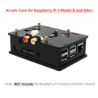 Acrylic Case for Raspberry Pi 4 DAC+ Expansion Board,Protective Enclosure for HIFI Digital Audio Card / Raspberry Pi 4 Model B