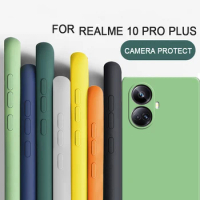 For Realme 10 Pro+ Shockproof Square Liquid Silicon TPU Phone Case for Realme 10/Realme 10 Pro Plus/Realme 9 9 Pro+/Realme 8 Pro