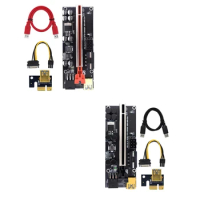 1PCS Upgraded VER009S Plus PCI-E PCIE Riser Card Ver 009S USB 3.0 SATA 15Pin To 6Pin Adapter For BTC Mining Miner