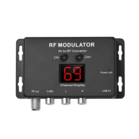 M60 RF Modulator AV to RF Converter Flexibility in setting TV format such as PAL/NTSC and Sound IF Sharing of STB, DVD