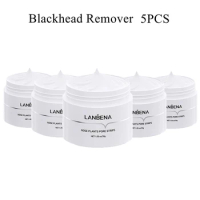 LANBENA Blackhead Remover Nose Face Mask Pore Strip Tearing Black Mask Peeling Acne Treatment Unisex Deep Cleansing Skin Care5pc