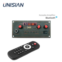 UNISIAN Karaoke Audio Amplifier Bluetooth Decoder TF USB MIC Reverb Amplifier Board 5V 10W For Portable / Rod Speaker Audio
