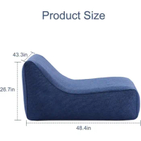 Inflatable bean bag sofa, lazy bean bag sofa, single person portable lounge chair without armrests, indoor lounge chair