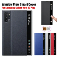 For Samsung Galaxy Note 10 Plus Note 10 Window View Free-flip Answer Calls Smart Chip Flip Leather Cases For Samsung Note 10+