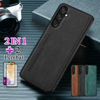 Casing 2-in-1 yang cocok untuk Samsung Galaxy M15 dirancang dengan desain luaran berbahan kulit mode