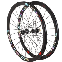 700C wheel set off-road road bike disc brake bicycle wheel ultra-light brake 40mm rim carbon fiber tube hub six-hole / center lo