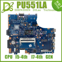 KEFU PU551LD Notebook Mainboard For ASUS PRO551L PU551LD PU551LA PU551L PU551 Laptop Motherboard I5 I7-4th Gen 100% Tested Work